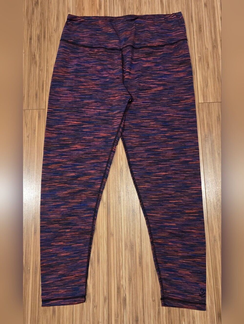 Cuddl Duds Lightweight Leggings in Blue and Orange